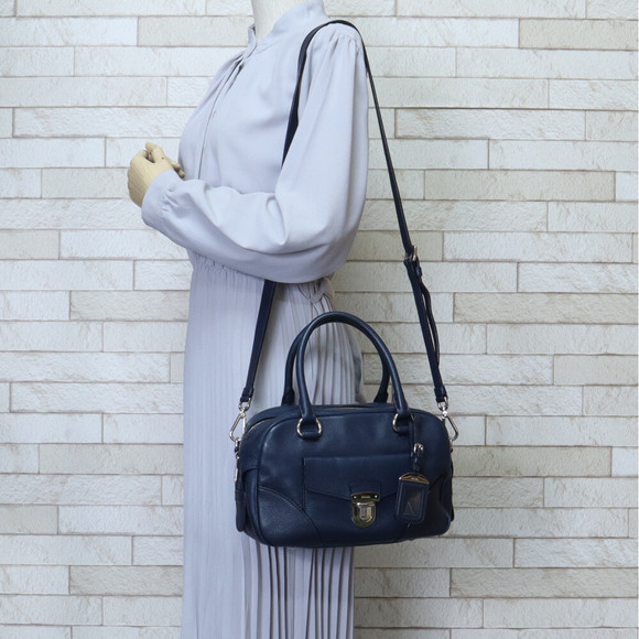 Prada Navy Bag Leather Shoulder - Picture 1 of 8